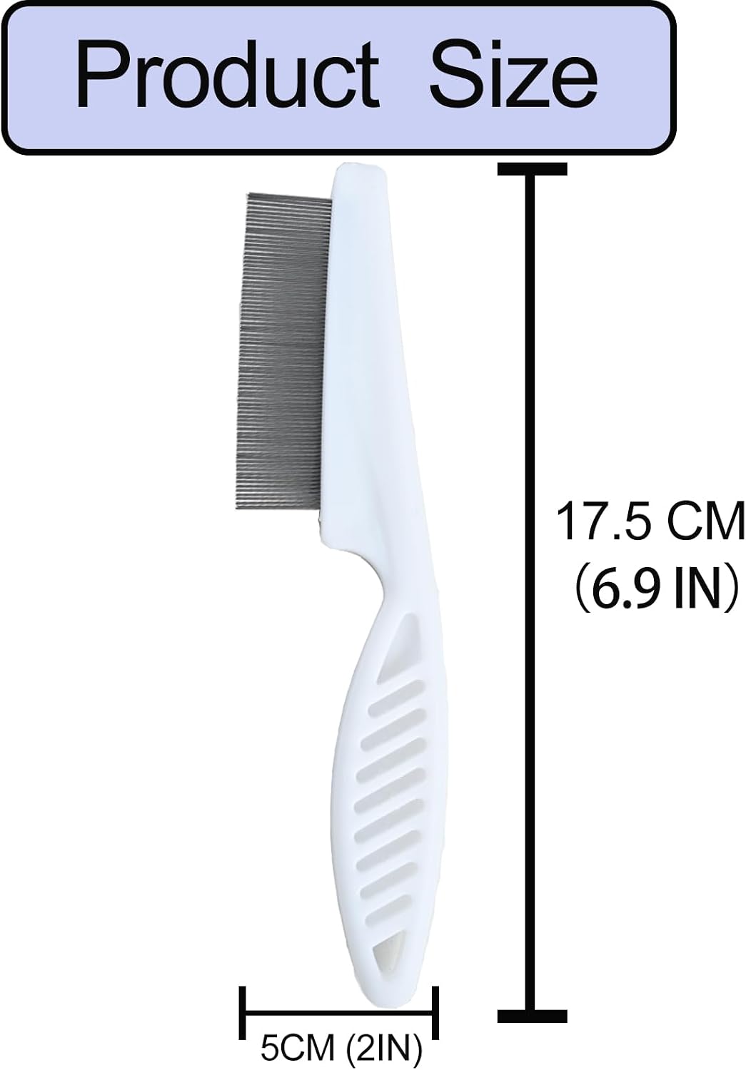 Flea comb removing debris from dog fur
