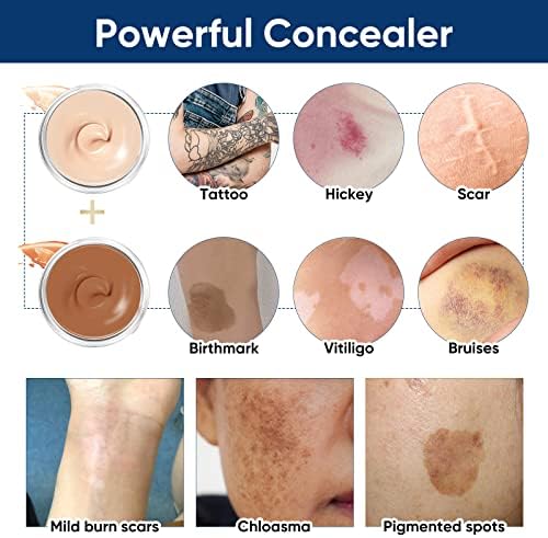 Exvitamin body concealer applied on skin for scar coverage