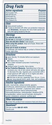 Lightweight SPF 30 face lotion absorbing clear with no white cast on skin