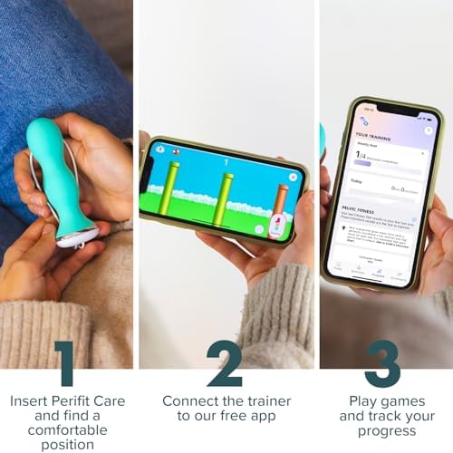 Smartphone displaying Perifit app biofeedback stats