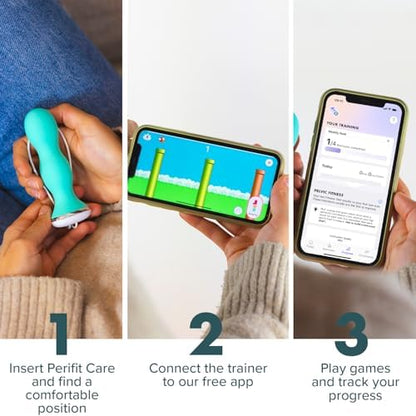 Smartphone displaying Perifit app biofeedback stats