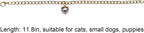 Elegant pink rhinestone pet pendant necklace designed for kittens and small dog breeds