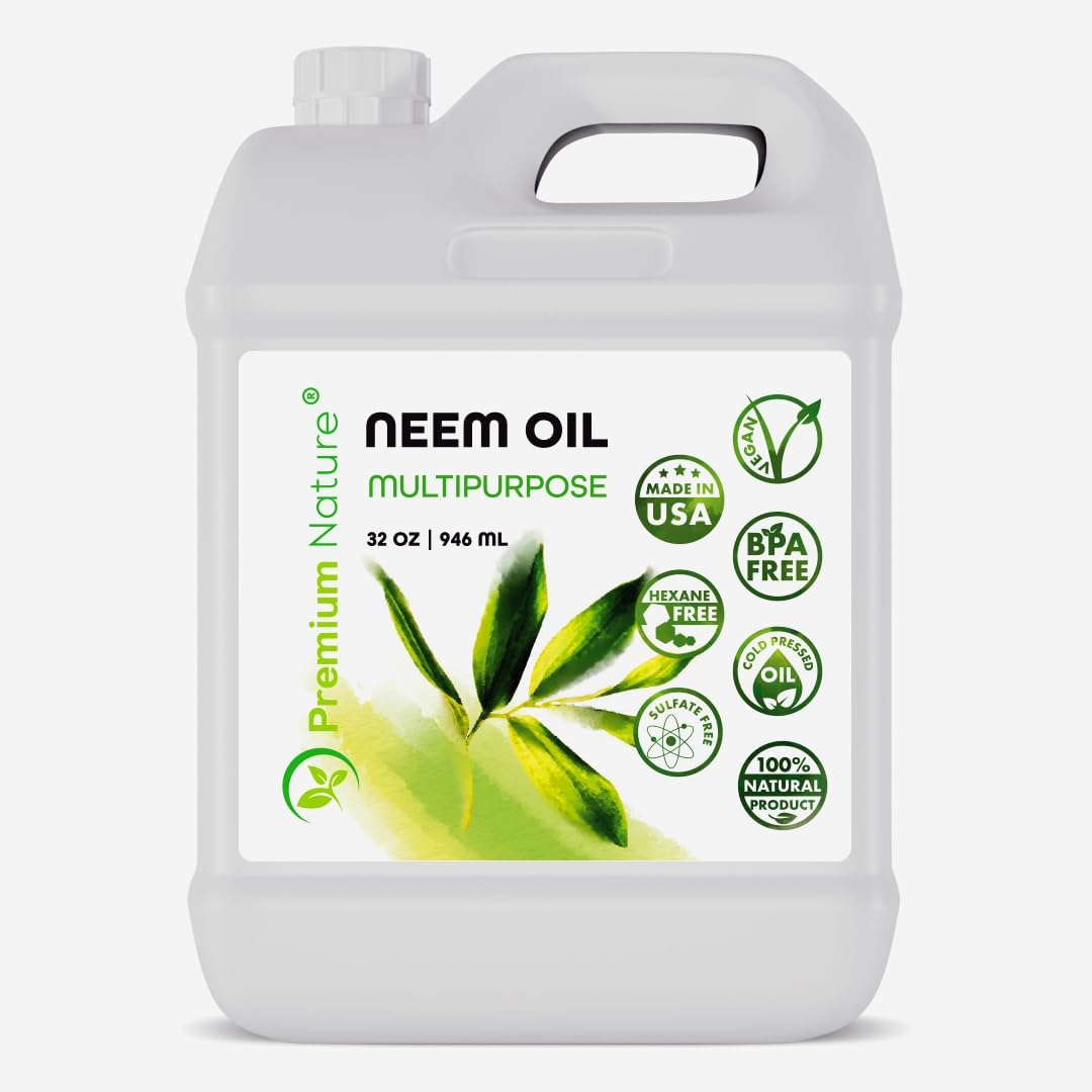 Premium Nature Organic Neem Oil front view bottle