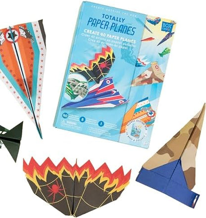 BOX CANDIY origami airplane crafting kit showcasing forty sheets of patterned paper and design booklet