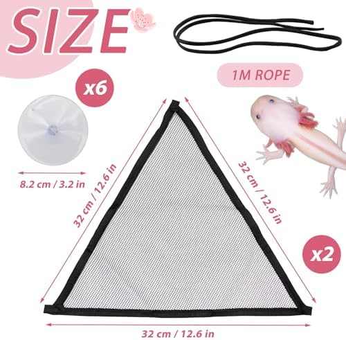 Niuohoy double reptile hammock set showing customizable rust free rope setup