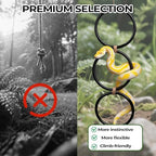 2 Pack Snake Climbing Rings for Ball Python & Corn Snake,Reptile Enrichment Toys for Snake,Ball Python Tank Decor, Reptile Tank Accessories for Bearded Dragon,Chameleon, Iguana, Gecko, Lizard (Black) - Image 5