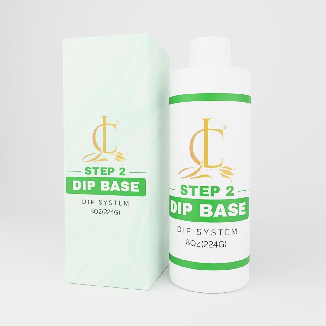 Cllam Dip 2 Dip Base Coat Refill front view bottle of eight ounce professional nail liquid.