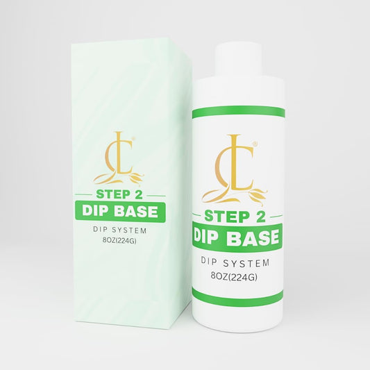Cllam Dip 2 Dip Base Coat Refill front view bottle of eight ounce professional nail liquid.