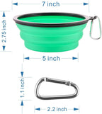 Guardians dishwasher safe pop up pet travel bowls twin pack in light green
