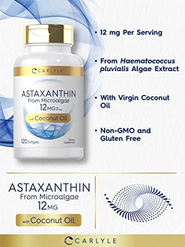 Carlyle astaxanthin microalgae softgels close up view