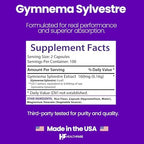 Close up of HealthFare Gymnema Sylvestre plant based vegetable capsules premium dietary supplement