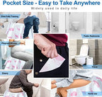 Adult using an oversized disposable public restroom hygiene sheet