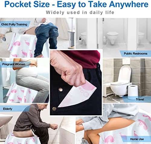 Adult using an oversized disposable public restroom hygiene sheet