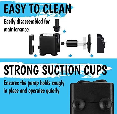 Three distinct sizes of leak proof threaded nozzles included with the Aquatrone 400GPH fountain pump.