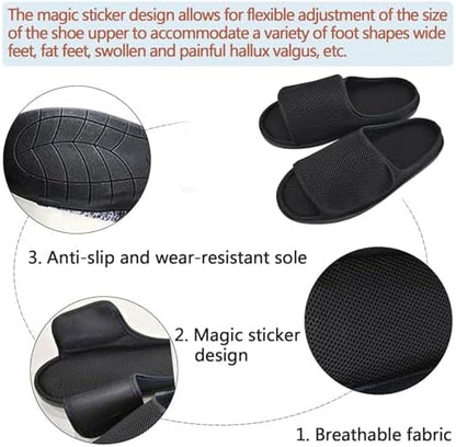 Siomlana wide width sandals showing the non-slip sole texture.