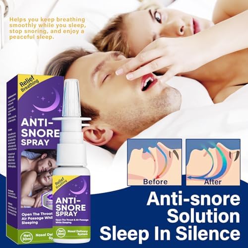 Herbal snoring solution spray bottle for clearing air passages