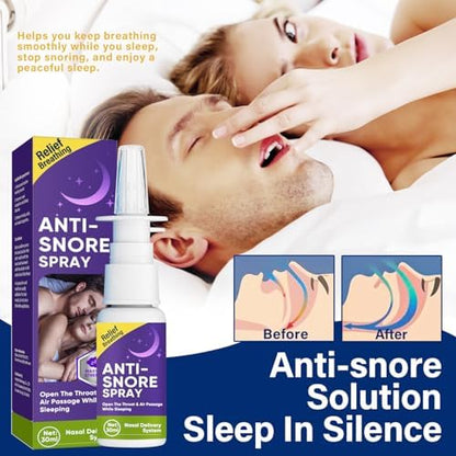 Herbal snoring solution spray bottle for clearing air passages