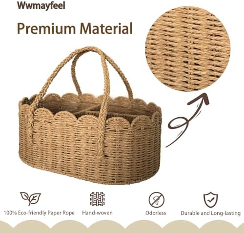 Wwmayfeel nursery storage basket with interior dividers