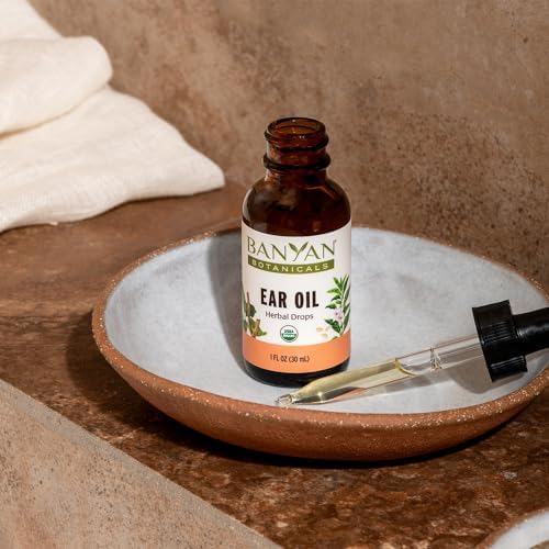 Warming herbal ear oil for soothing ear irritation and dryness