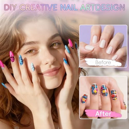 Nail Art Pens Set 12 Colors Nail Art Markers for DIY Painting Nails, Drawing, Dotting & Liner Designs, Nail Pens for Adults & Teens Nail Art, Home Salon Beauty Manicure Tools, 2026 New - Image 5