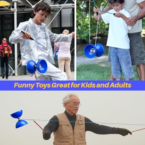 Blue Magicyoyo Diabolo showing high performance axle