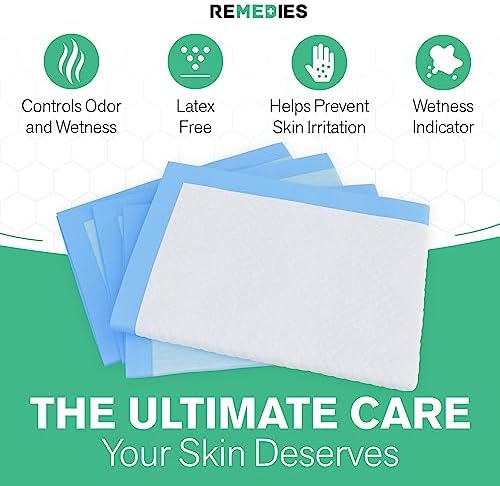Remedies ultra absorbent disposable sheets folded compactly for easy closet and drawer storage