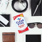 Clear Eyes Redness Relief for relieving burning and minor eye irritation.