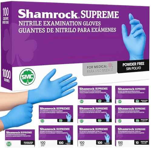 Authentic USA imported Shamrock nitrile gloves for industrial and medical use