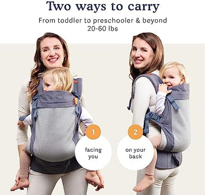 Beco lightweight sling carrier close up on breathable 3D mesh panel