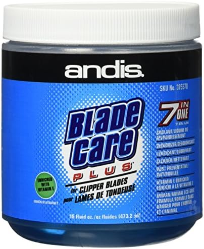 Close up of Andis Blade Care Plus label