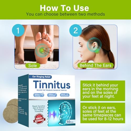 Full set view of Airuntech Tinnitus Relief Patches box and patches