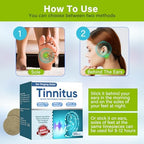 Full set view of Airuntech Tinnitus Relief Patches box and patches