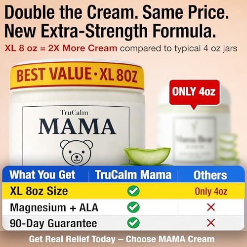 Nuturna Mama Lotion 8 fluid ounce size jar for nerve therapy