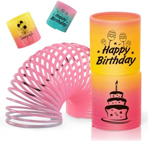 Bulk assortment of thirty six multi colored slinky fidget toys for return gifts