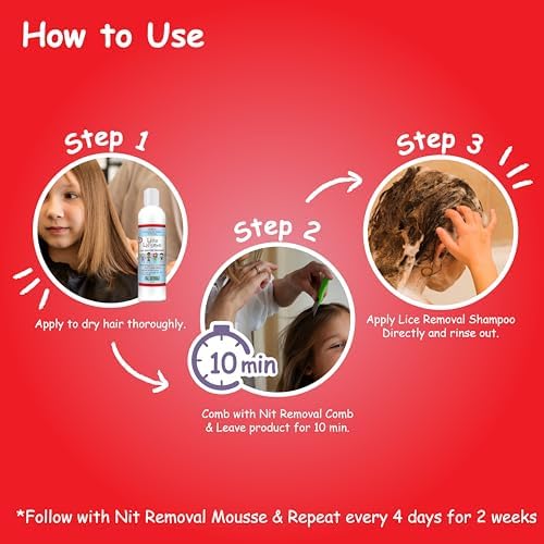 Lice Lifters professional-grade lice care solution imported from the USA.