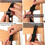 Adjustable nylon straps for baby pushchair safety