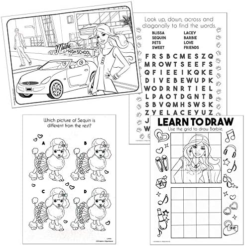 Back cover and Tear and Share feature of Barbie coloring book