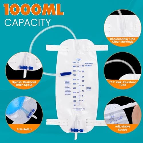 Easy-flip drain valve on Furwey 1000ml drainage bag