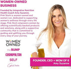 Pink Stork Postpartum Mood Support capsules close up view