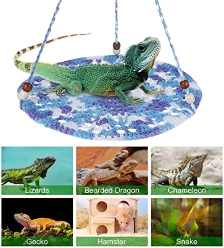 Reptile tank decor showing hammock hanging mechanism