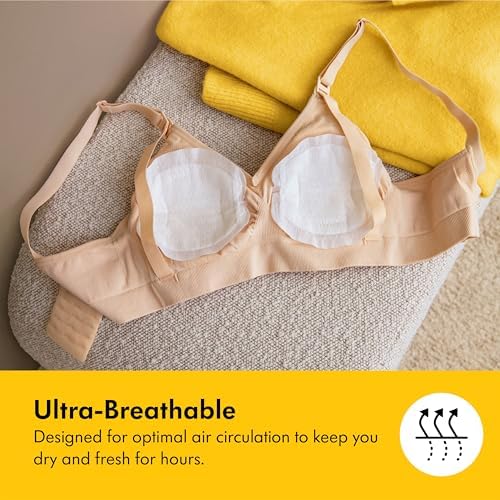 Diagram showing Medela nursing pad triple layer absorption