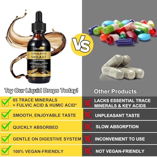 Himalayan resin liquid minerals for men and women to improve immunity and energy.