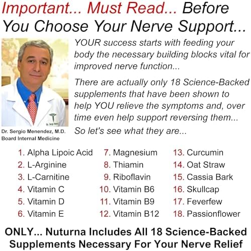 Nuturna neuropathy supplement ingredients label close up