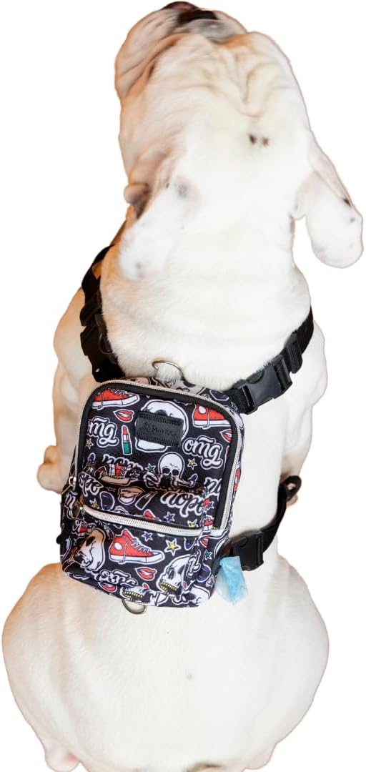 PawLook Dog Backpack to Wear with Chest Harness Self Carrier dogbag with Additional Pocket for Poop Bag Anti Slip Stylish Dog Bag for Your pet Street Smart Serie Pawsup Orange M - Image 11