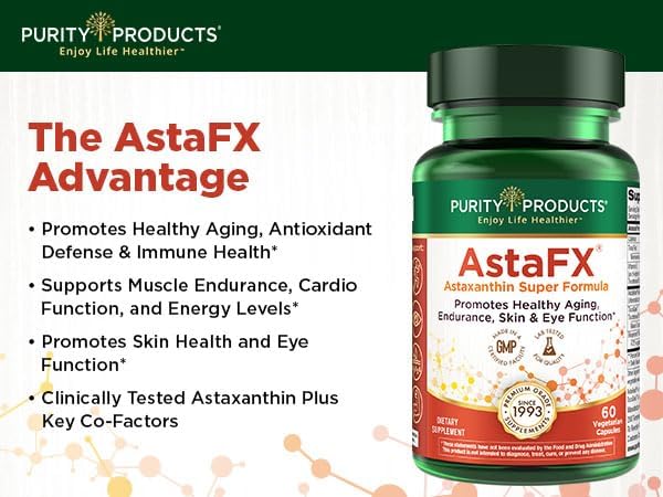 Purity Products AstaFX 60 vegetarian capsules packaging angle