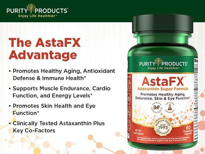 Vegetarian capsules of AstaFX Astaxanthin Super Formula on a clean surface.