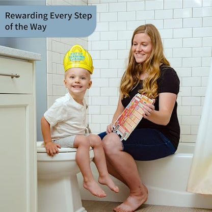 Educational reminder stickers for potty training set