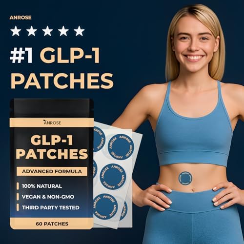 Close up of transdermal wellness patch applied to skin for appetite control.