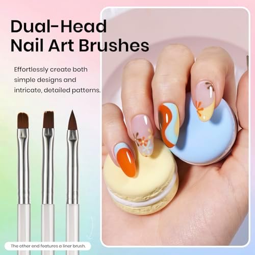 Top down view of full 31 piece nail design tool set