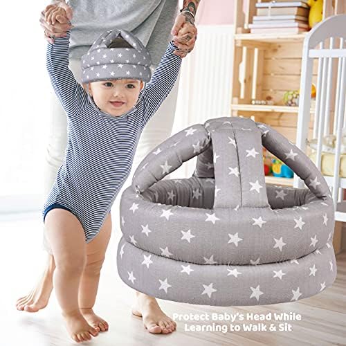 Okydoky infant head protector showing adjustable straps